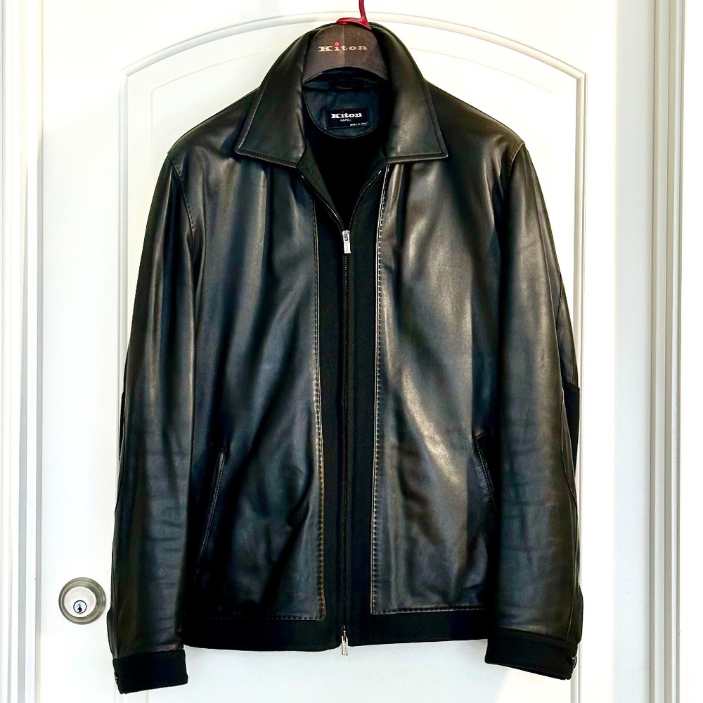 Kiton Lambskin Jacket / Custom Order Mens SZ 50 / 40R US - Picture 3 of 15